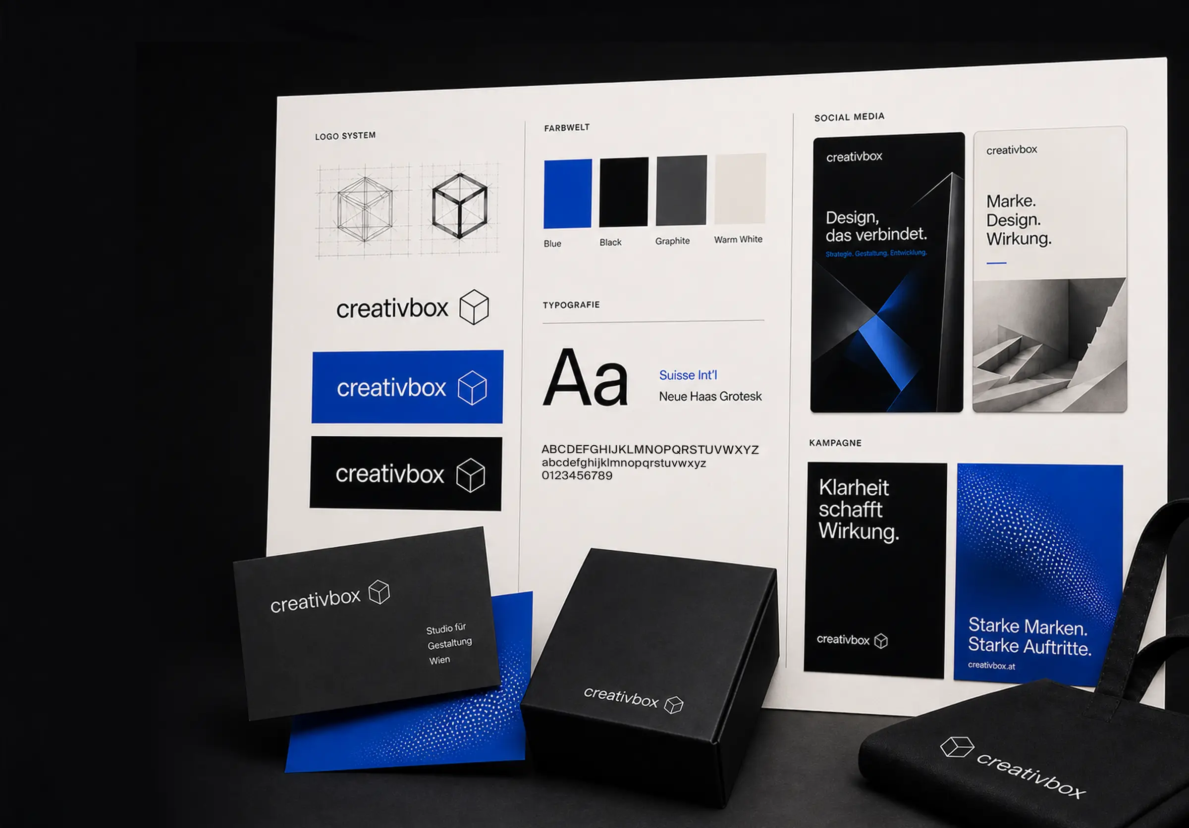 Marken- und Designsystem mit viel ruhigem Negativraum
